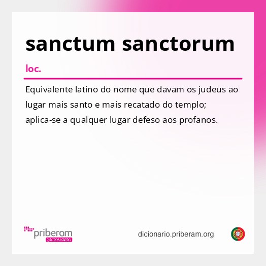 Significado de sanctum sanctorum